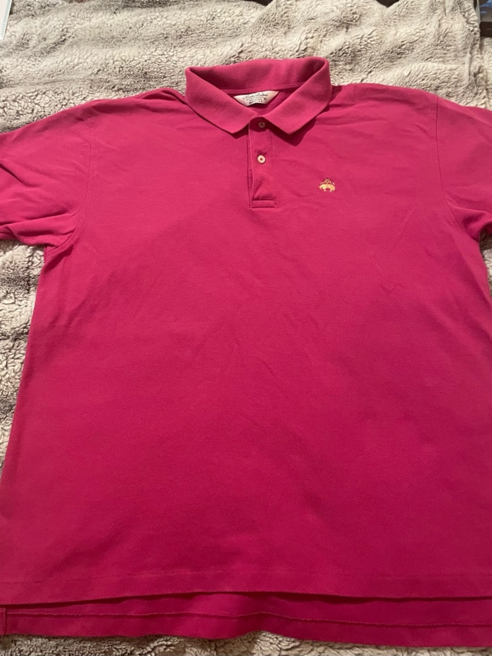 Brooks Brothers Men's Hot Pink Polo Shirt